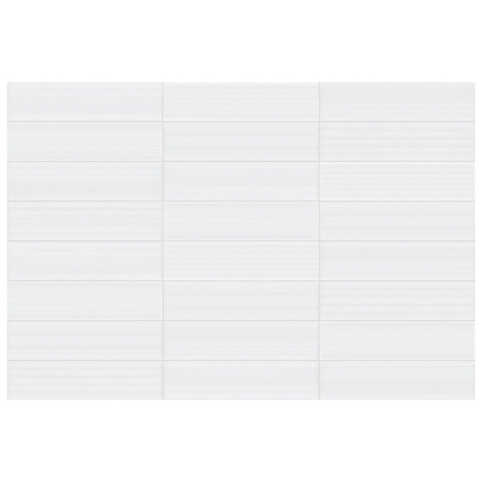 Anatolia - Geometra - 3 in. x 12 in. - Ceramic Wall Tile - Glossy Divide - Powder