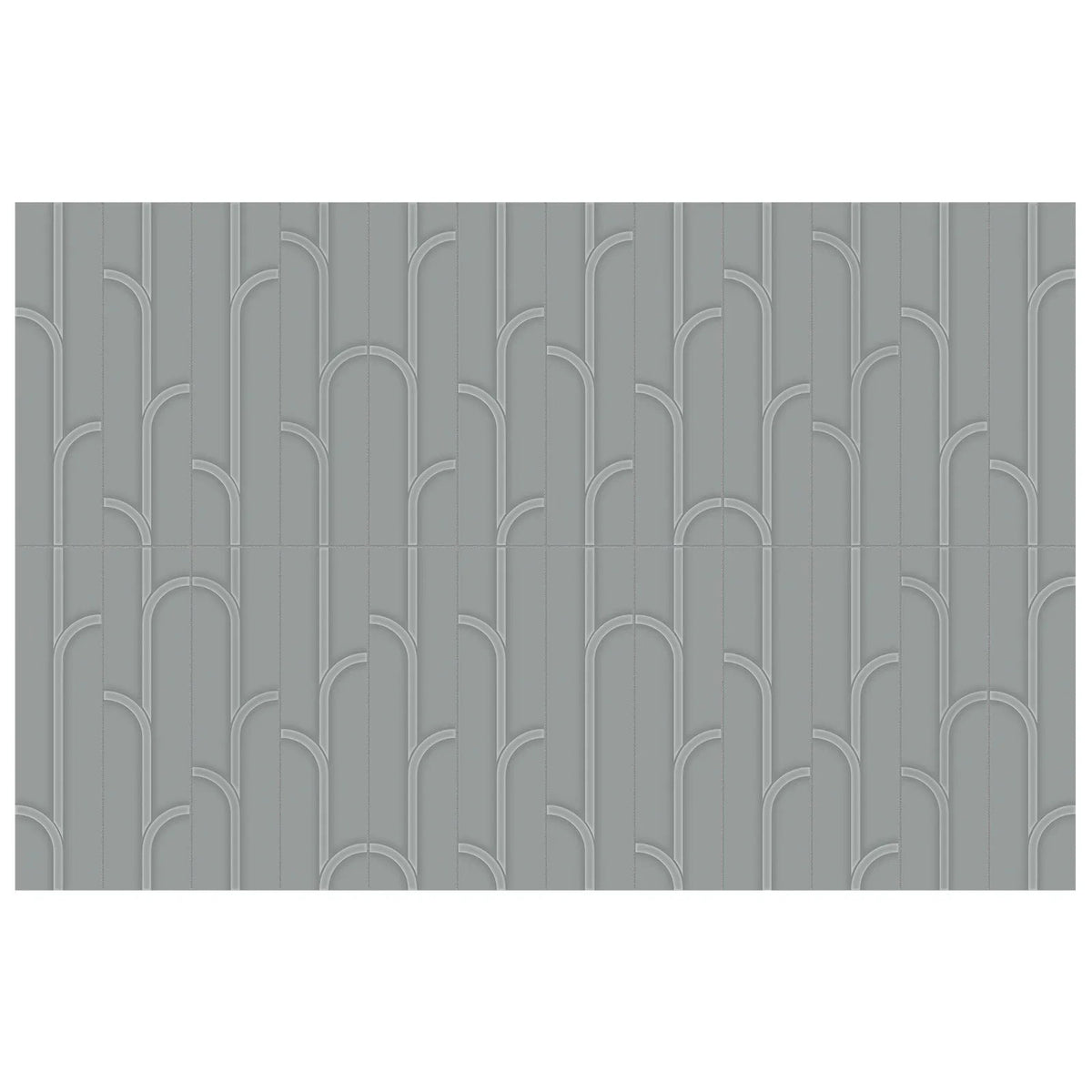 Anatolia - Geometra - 3 in. x 12 in. - Ceramic Wall Tile - Glossy Ivy - Charcoal