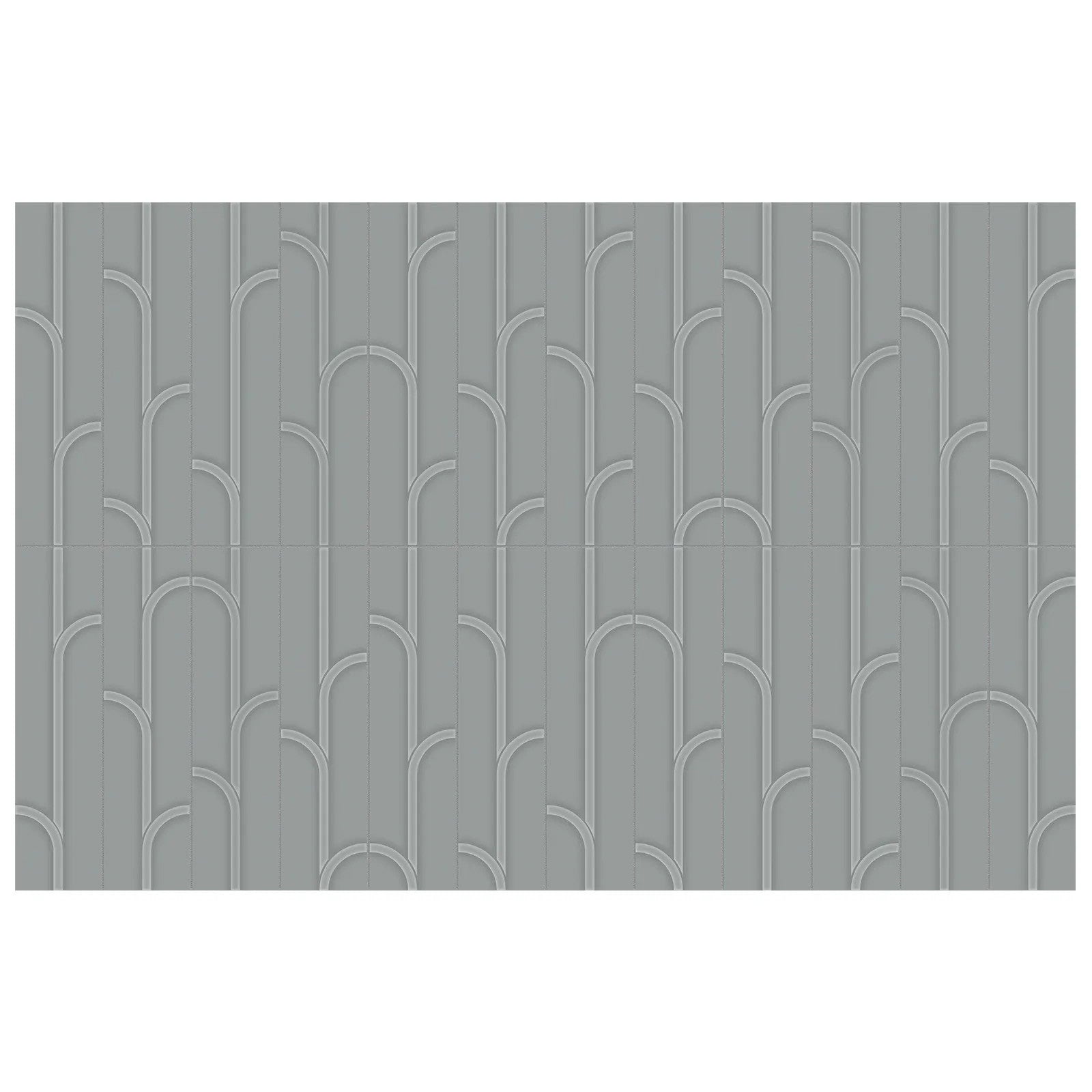 Anatolia - Geometra - 3 in. x 12 in. - Ceramic Wall Tile - Glossy Ivy - Charcoal