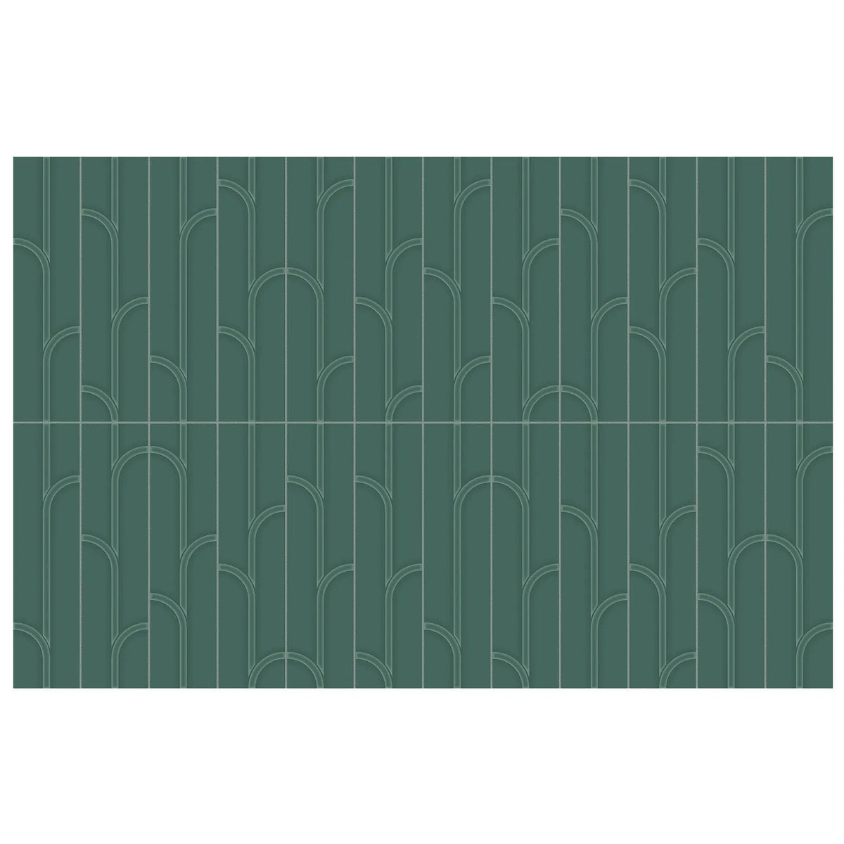 Anatolia - Geometra - 3 in. x 12 in. - Ceramic Wall Tile - Glossy Ivy - Emerald