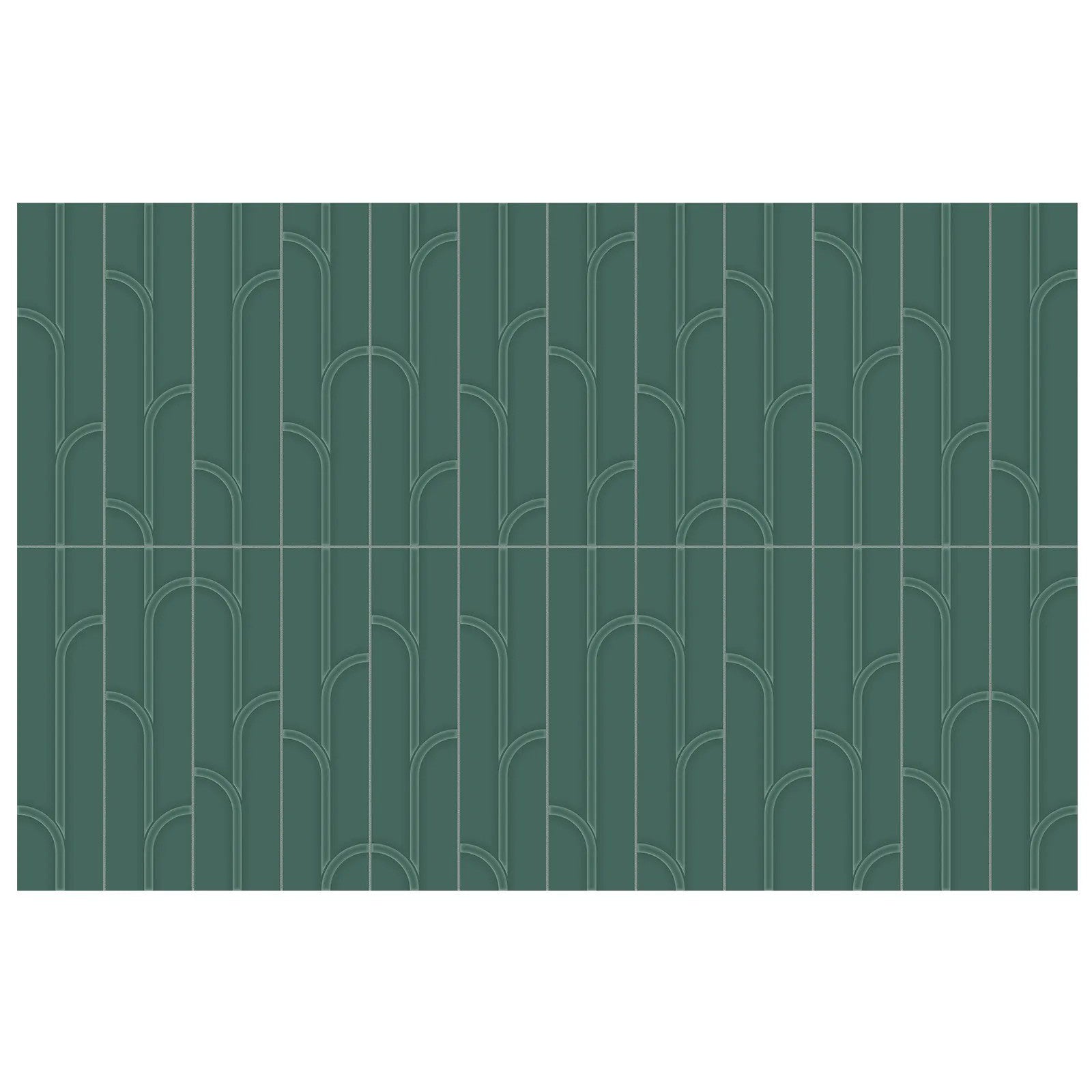 Anatolia - Geometra - 3 in. x 12 in. - Ceramic Wall Tile - Glossy Ivy - Emerald