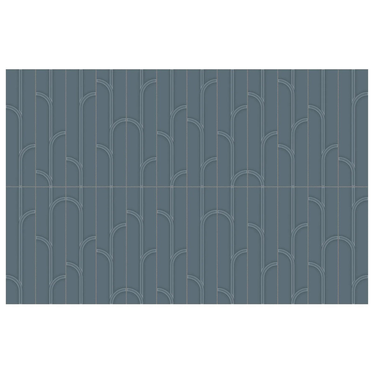 Anatolia - Geometra - 3 in. x 12 in. - Ceramic Wall Tile - Glossy Ivy - Ink