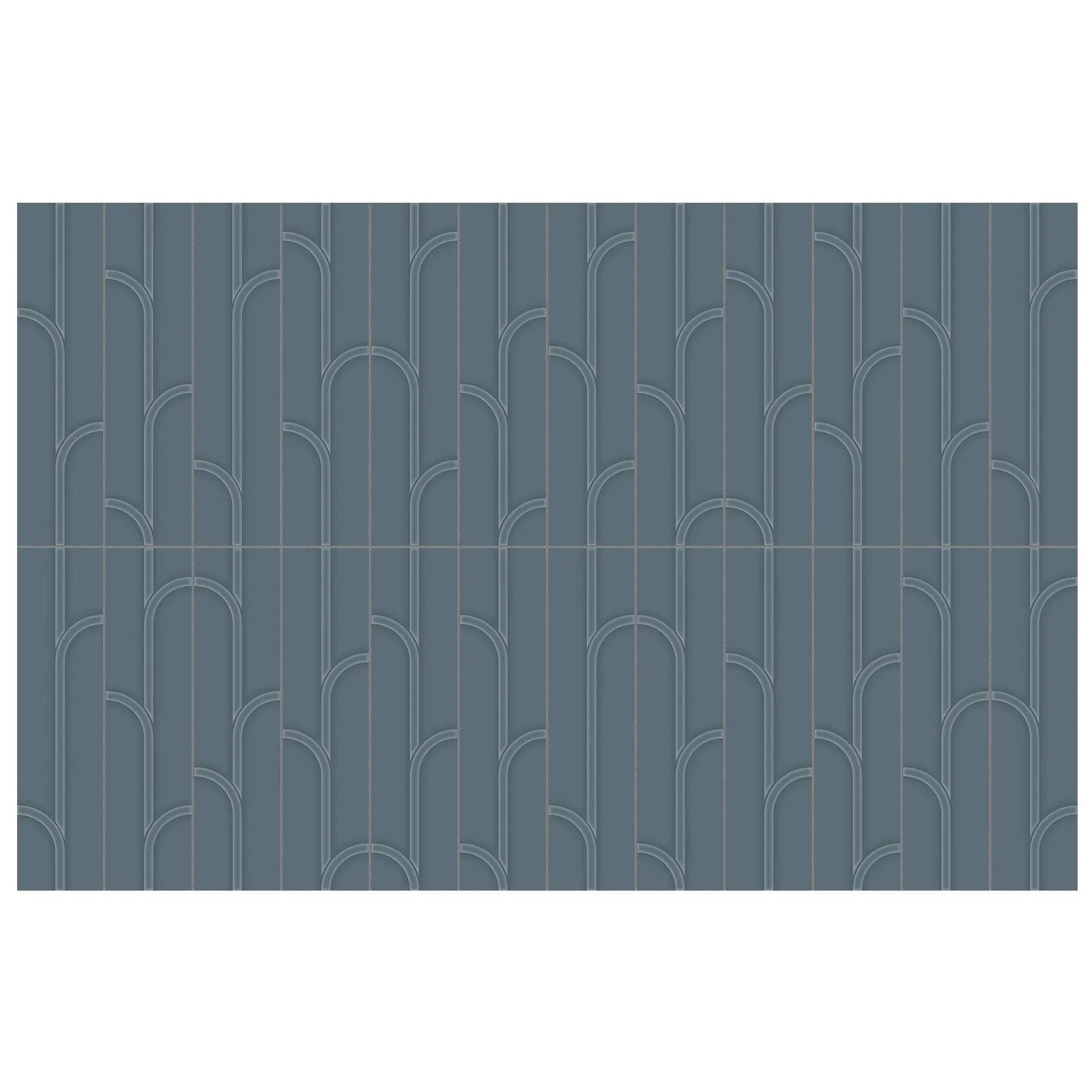 Anatolia - Geometra - 3 in. x 12 in. - Ceramic Wall Tile - Glossy Ivy - Ink