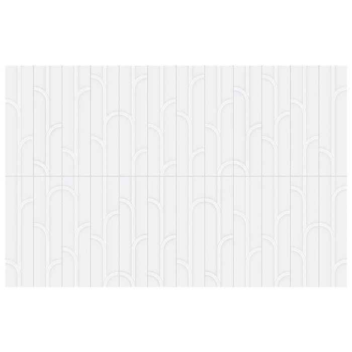 Anatolia - Geometra - 3 in. x 12 in. - Ceramic Wall Tile - Glossy Ivy - Powder