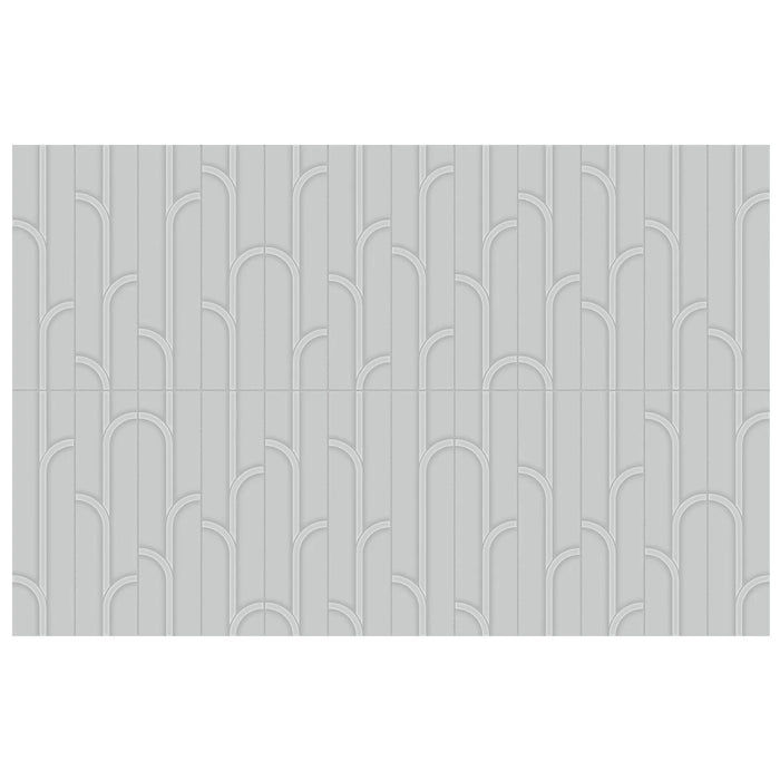 Anatolia - Geometra - 3 in. x 12 in. - Ceramic Wall Tile - Glossy Ivy - Silver