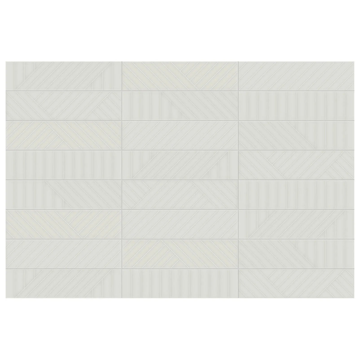 Anatolia - Geometra - 3 in. x 12 in. - Ceramic Wall Tile - Glossy Maze - Stone