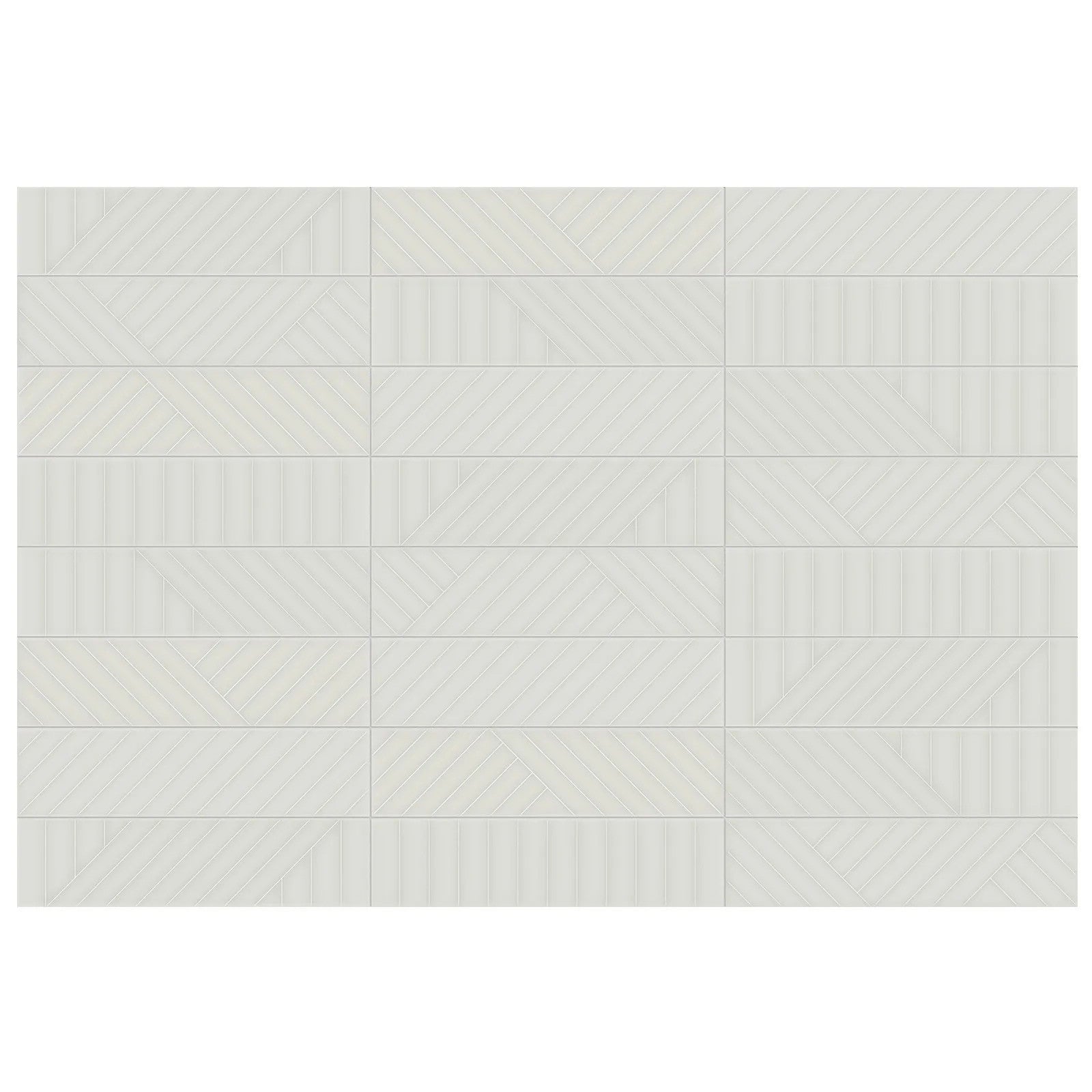 Anatolia - Geometra - 3 in. x 12 in. - Ceramic Wall Tile - Glossy Maze - Stone