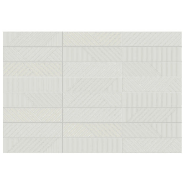 Anatolia - Geometra - 3 in. x 12 in. - Ceramic Wall Tile - Glossy Maze - Stone