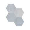 See Anatolia - Tapestri 8.5 in. Glazed Porcelain Hexagon Tile - Denim Blend