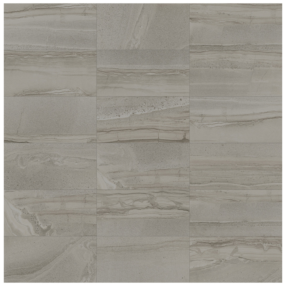 Anatolia - Amelia 12 in. x 24 in. Glazed Porcelain Tile - Smoke Matte - Color Variation