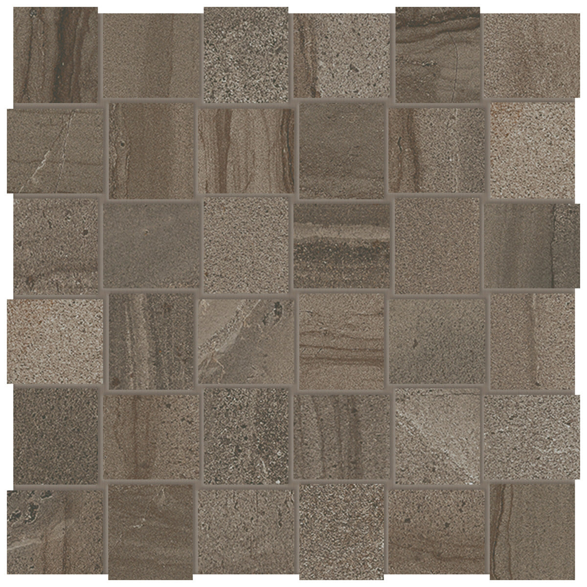 Anatolia - Amelia 2 in. x 2 in. Basketweave Glazed Porcelain Tile - Earth