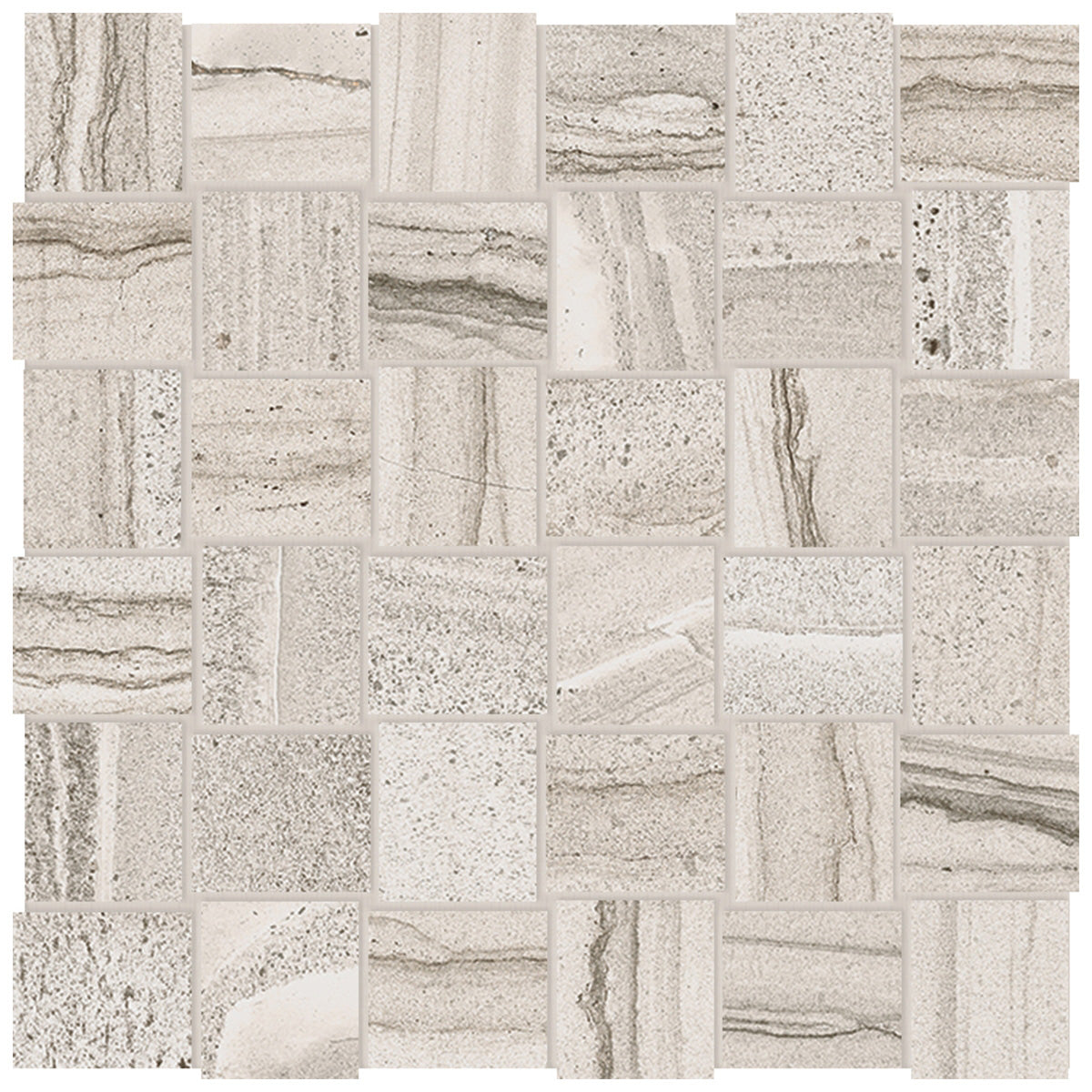 Anatolia - Amelia 2 in. x 2 in. Basketweave Glazed Porcelain Tile - Mist