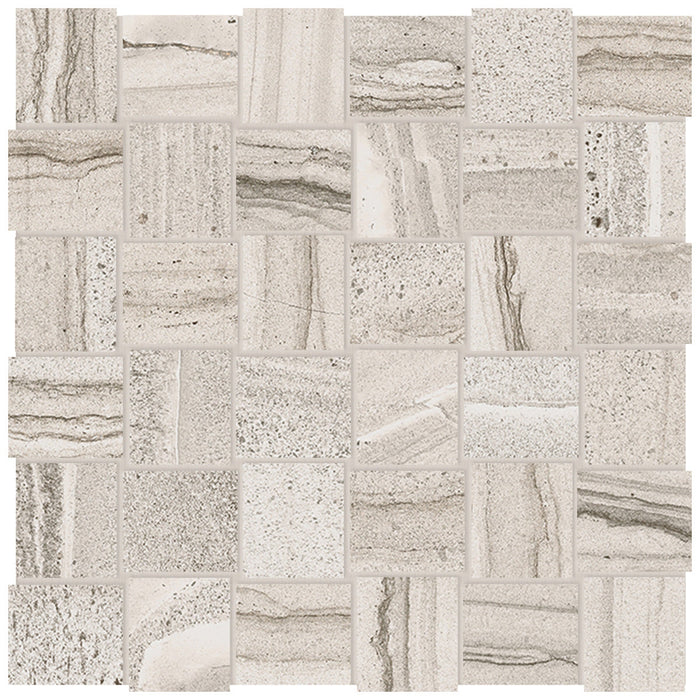 Anatolia - Amelia 2 in. x 2 in. Basketweave Glazed Porcelain Tile - Mist