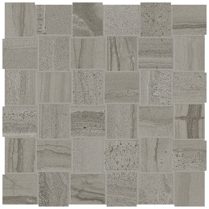 Anatolia - Amelia 2 in. x 2 in. Basketweave Glazed Porcelain Tile - Smoke