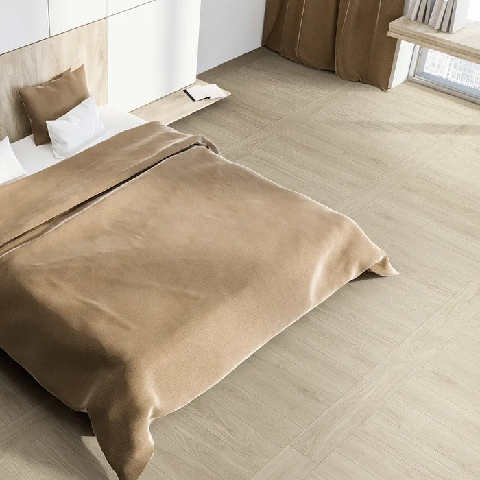 Arizona Tile - Alpi Series 6 in. x 36 in. Porcelain Tile - Crema Room Scene