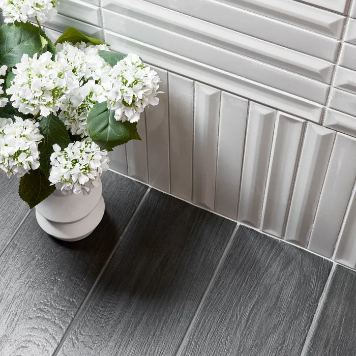 Arizona Tile - Alpi Series 8 in. x 48 in. Porcelain Tile - Scuro Room Floor Install 2