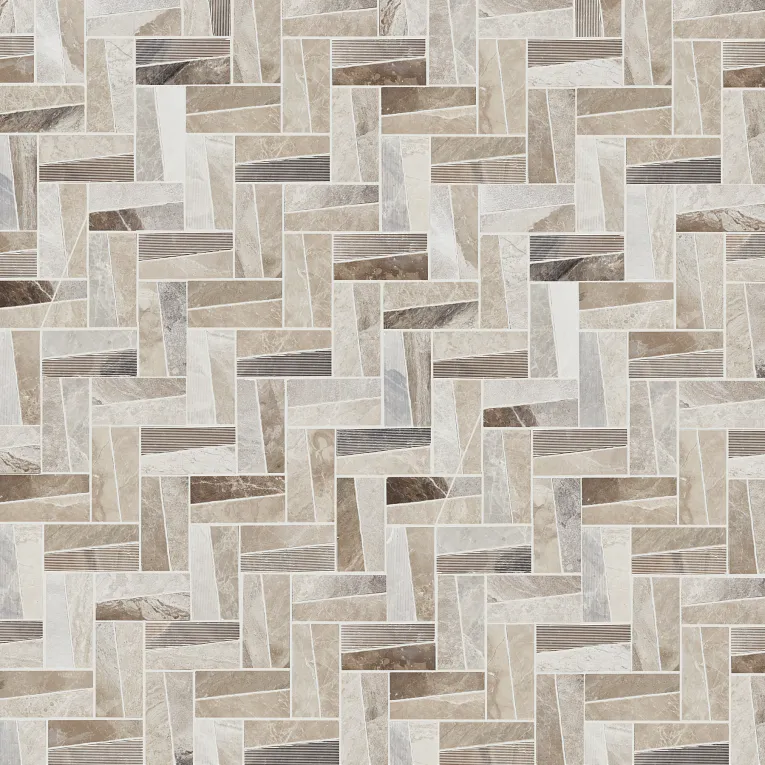 Arizona Tile - Modella Multi Finish Marble Mosaic - Atlantic Grey