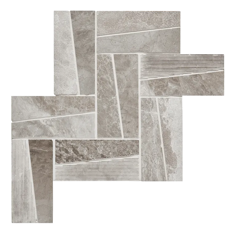 Arizona Tile - Modella Multi Finish Marble Mosaic - Atlantic Grey