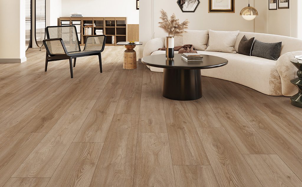 Audacity - Vivid 3D - 9.13 in. x 60.31 in. Luxury Vinyl Plank DPC - Crystal Room SCene
