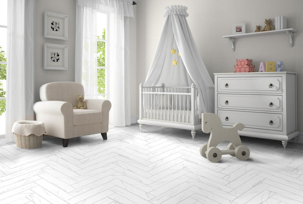 Bellagio - Bismarck Palmer Collection - 3" x 17" Porcelain Subway Tile - Oley Finesse floor installation