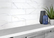 Bellagio - Bismarck Palmer Collection - 3" x 17" Porcelain Subway Tile - Aloe Cream wall installation