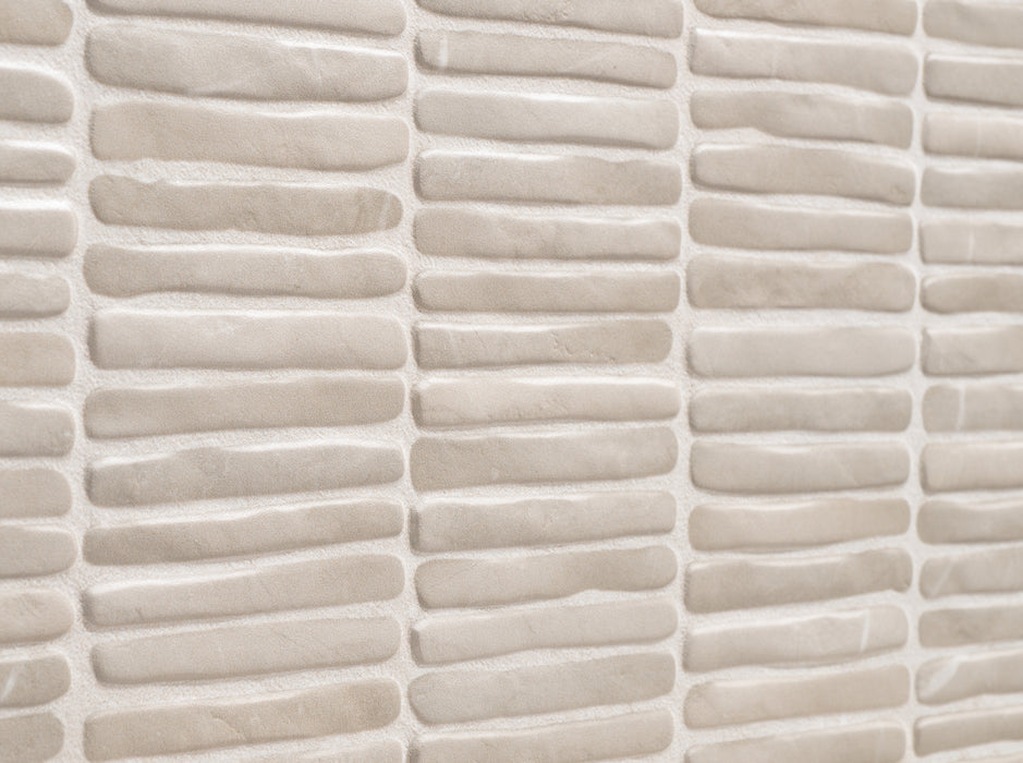 Bedrosians - Node 16 in. x 48 in. Matte Ceramic Wall Tile - Greige Close View