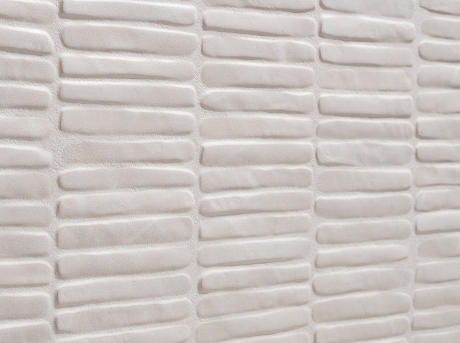 Bedrosians - Node 16 in. x 48 in. Matte Ceramic Wall Tile - Snow Close  View