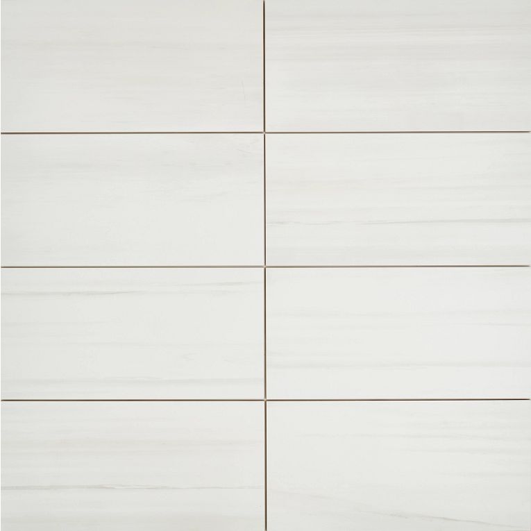 Arizona Tile - Themar Series - 12" x 24" Rectified Matte Porcelain Tile - Bianco Lasa