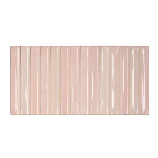 Arizona Tile - Flash Bars 5x10 Glossy Ceramic Mosaic - Blush — Floorzz