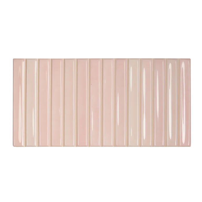 Arizona Tile - Flash Bars 5x10 Glossy Ceramic Mosaic - Blush — Floorzz