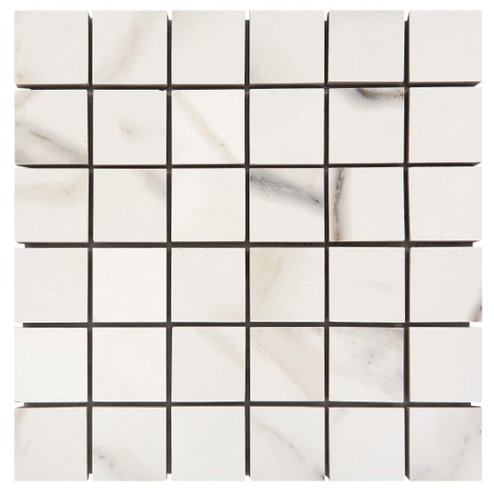 Floors 2000 - Calacatta Luxe 2 in. x 2 in. Matte Porcelain Mosaic - Luxe