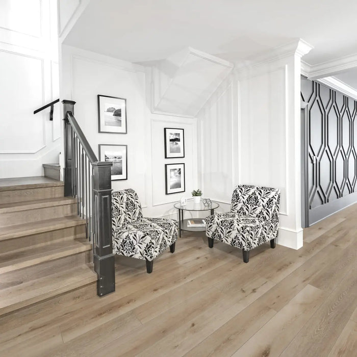 CALI Floors - Santa Cruz Collection - 9.5 in. x 72 in. Laminate Flooring - Aged Hickory Room Scene
