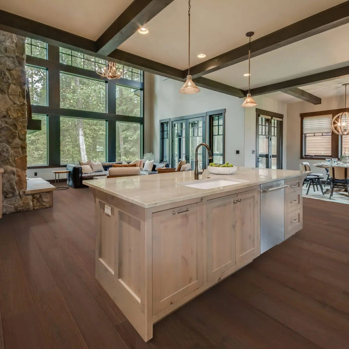 CALI Floors - Santa Cruz Collection - 9.5 in. x 72 in. Laminate Flooring - Old Mission Umber Room Scene