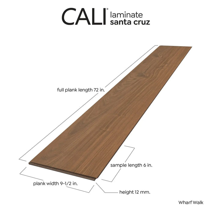 CALI Floors - Santa Cruz Collection - 9.5 in. x 72 in. Laminate Flooring - Wharf Walk Plank View