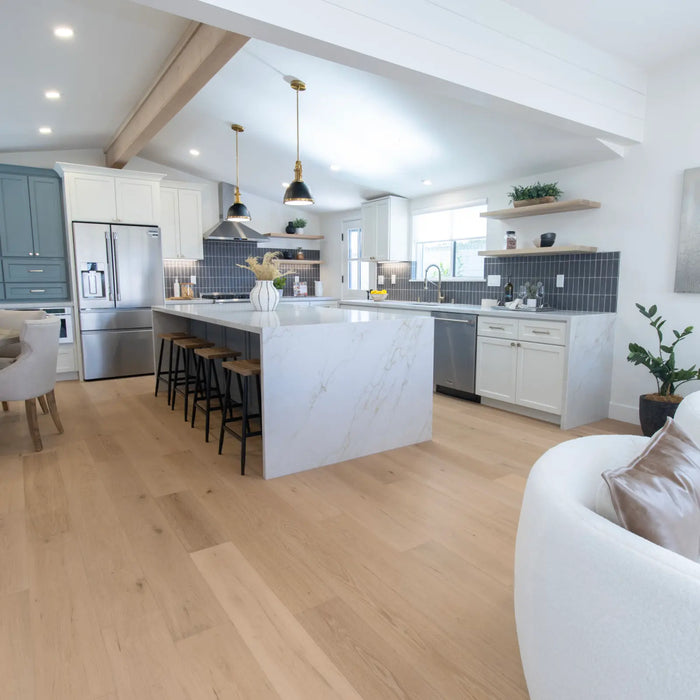CALI Floors - Barrel Engineered Hardwood - Beach Town Blanc Installed