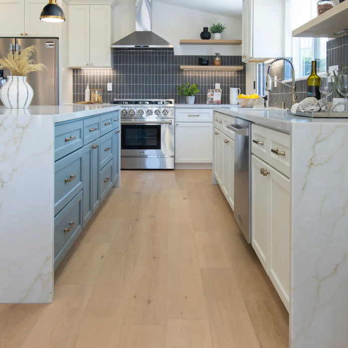 CALI Floors - Barrel Engineered Hardwood - Beach Town Blanc Room Scene