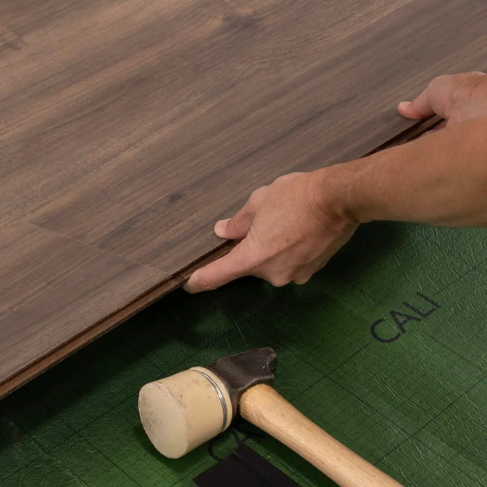 CALI Floors - Santa Cruz Collection - 9.5 in. x 72 in. Laminate Flooring - Beau Bark Install View