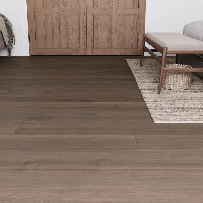 CALI Floors - Santa Cruz Collection - 9.5 in. x 72 in. Laminate Flooring - Beau Bark Installed