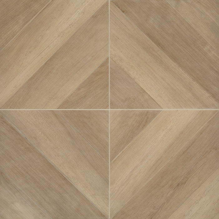 Bedrosians - Antique 24 in. x 24 in. Wood Look Matte Porcelain Tile - Clay