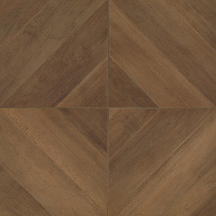 Bedrosians - Antique 24 in. x 24 in. Wood Look Matte Porcelain Tile - Walnut