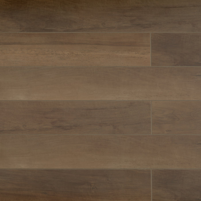 Bedrosians - Antique 8 in. x 48 in. Wood Look Matte Porcelain Tile - Walnut