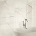 Arizona Tile - Marvel 24" x 48" Polished Rectified Porcelain Tile - Calacatta Prestigio wall installation