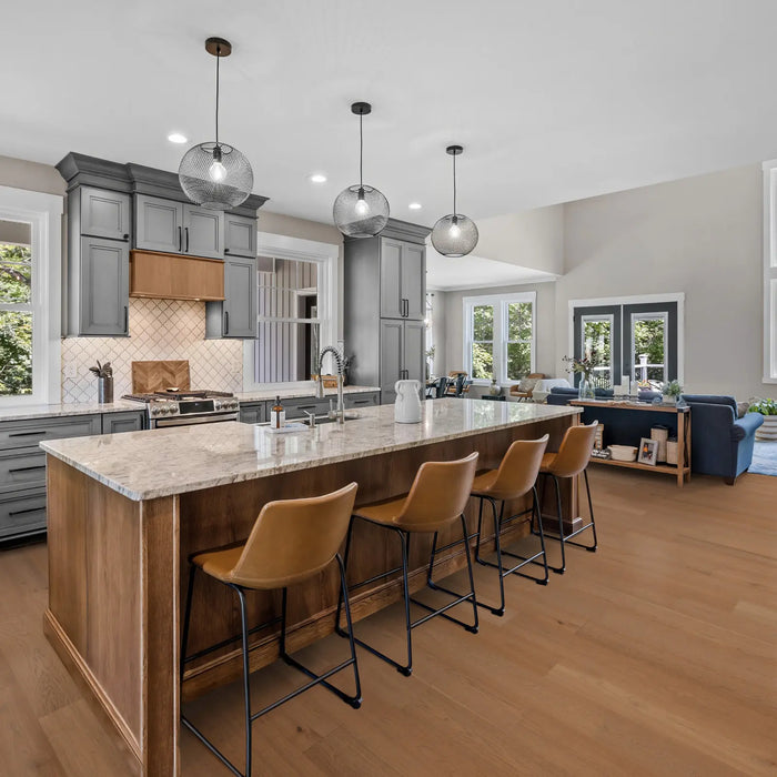 CALI Floors - Varietals Engineered Hardwood - Shaded Hickory Kitchen Install