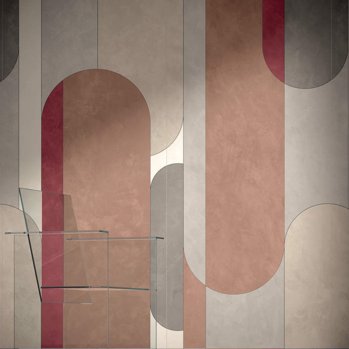 Specialty Tile - Join - 48" x 110" - Porcelain Tile - Matte - Deco Hoop B wall installation