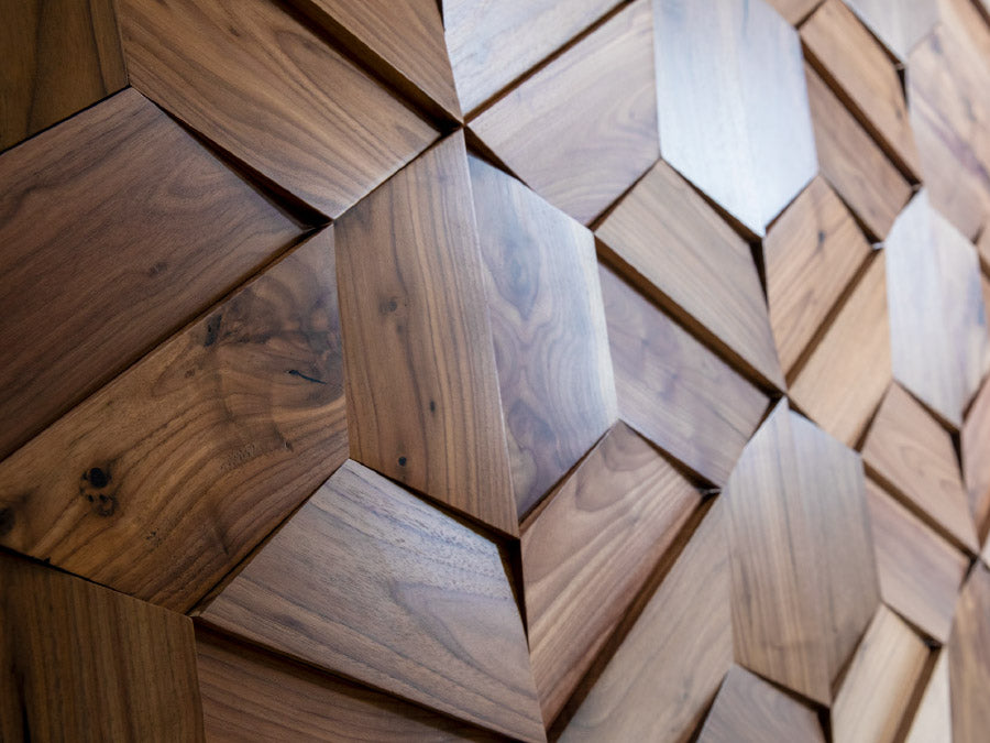 DuChateau - Celestio Legno - Jig Wall Coverings - American Walnut Installed