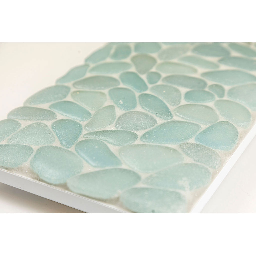 Ceramica - Liquid Rocks - Glass Wall Tile - Aqua Blue Close View