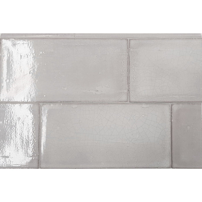 Ceramica - Urbana Ceramic Tile 4 in. x 8 in. - Crackled Bianco