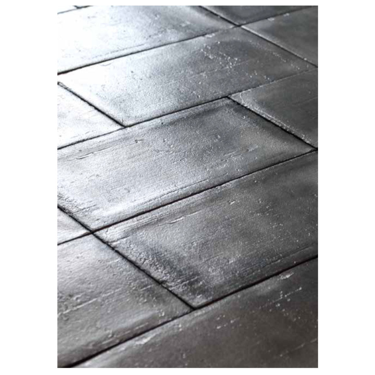 Ceramica - Urbana Ceramic Tile 4 in. x 8 in. - Metallic Silver Installed