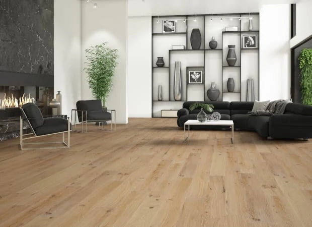 Chesapeake Flooring - Genesis Collection - 8.5 in. Engineered Hardwood - Dark Hallow Room Scene