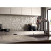 Cifre Ceramica - Lula 2" x 20" Ceramic Tile - Ivory Installed